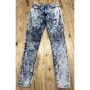 Red Fox Premium Acid Wash Moto Skinny Ankle Jeans Women’s Junior 11 27x29